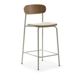 Discount No name ARNO Lot de 2 chaises de bar en tissu et métal H66cm