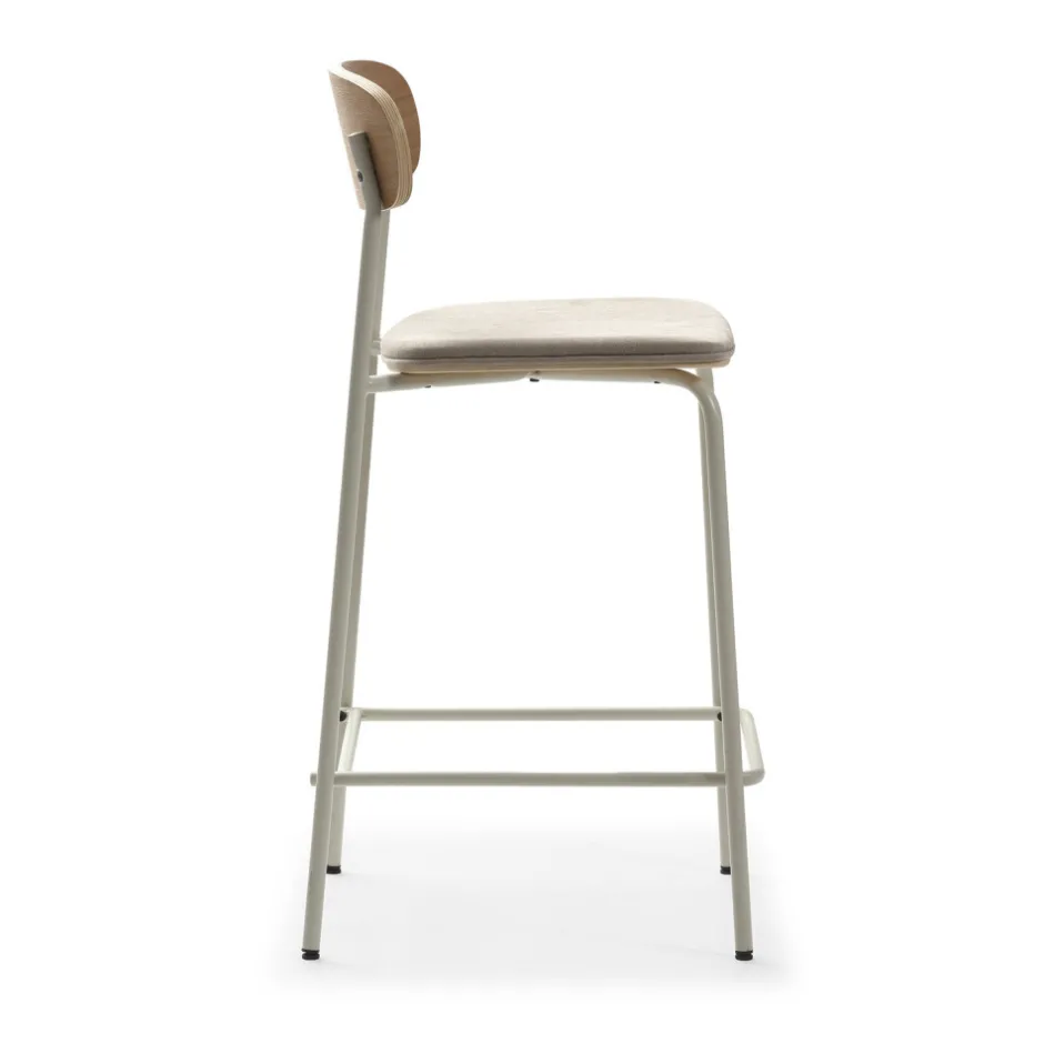 Discount No name ARNO Lot de 2 chaises de bar en tissu et métal H66cm