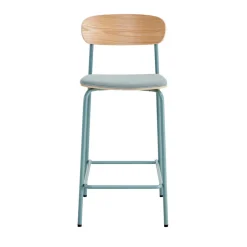Online No name ARNO Lot de 2 chaises de bar en tissu et métal 66 cm