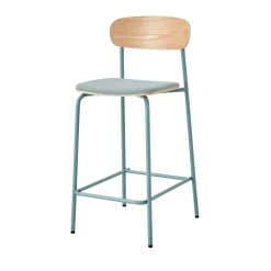 Online No name ARNO Lot de 2 chaises de bar en tissu et métal 66 cm