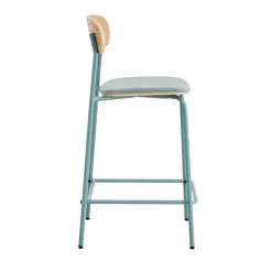 Online No name ARNO Lot de 2 chaises de bar en tissu et métal 66 cm