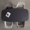 Online Woood ARROS Table à manger extensible ovale 8 à 10 personnes en bois et métal