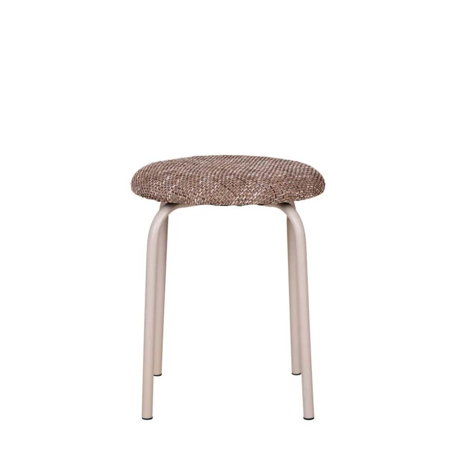New House Nordic ASMARA Tabouret en tissu et métal H43cm