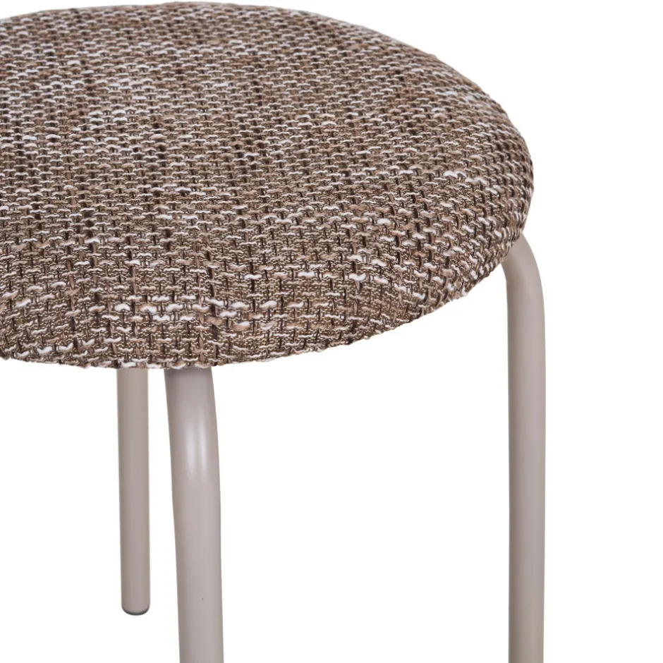 New House Nordic ASMARA Tabouret en tissu et métal H43cm