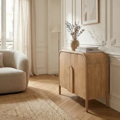 Online Drawer BALI Buffet 2 portes en bois massif L90cm