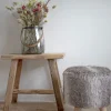 Outlet House Nordic BARCELONA Tabouret en teck H45cm