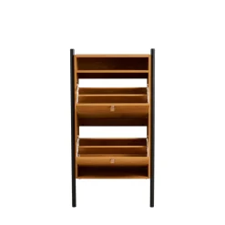 Outlet House Nordic BARCO Meuble à chaussures 2 portes en bois et métal L62cm