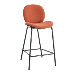 Discount No name BEGA Lot de 2 chaises de bar en tissu et métal H65cm