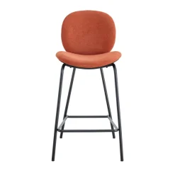 Discount No name BEGA Lot de 2 chaises de bar en tissu et métal H65cm