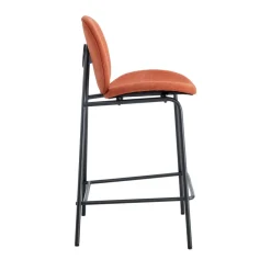 Discount No name BEGA Lot de 2 chaises de bar en tissu et métal H65cm