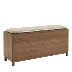 No name BELLY Banc d'entrée avec rangement à chaussures en bois L112cm