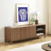 Discount No name BELLY Meuble TV 2 portes en bois L140cm