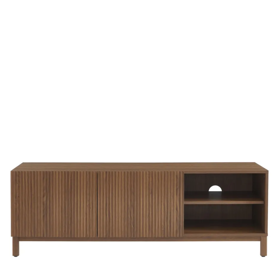 Discount No name BELLY Meuble TV 2 portes en bois L140cm