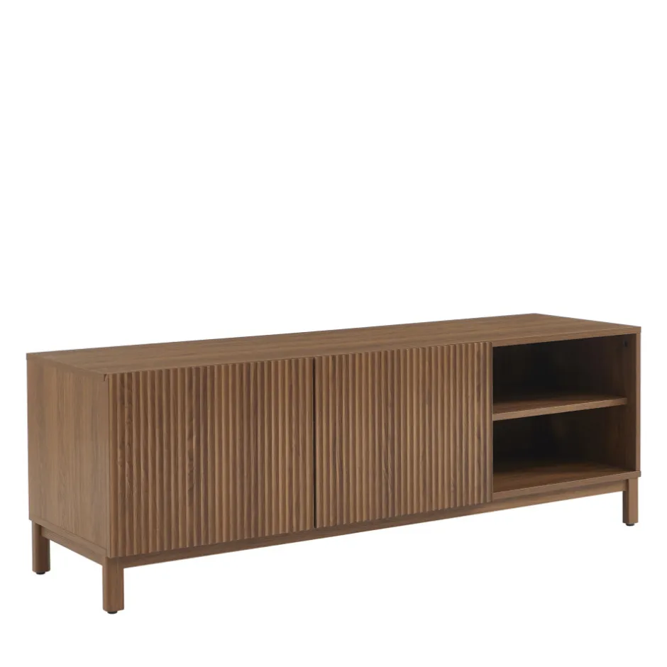 Discount No name BELLY Meuble TV 2 portes en bois L140cm