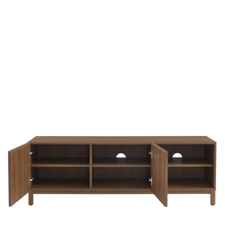 Discount No name BELLY Meuble TV 2 portes en bois L140cm