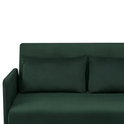 Clearance Drawer BELUSHI Canapé convertible 2 places en velours côtelé pieds bois foncé
