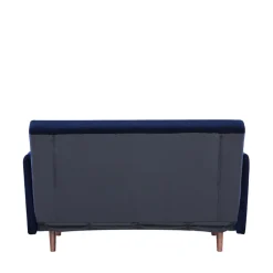 Clearance Drawer BELUSHI Canapé convertible 2 places en velours côtelé pieds bois foncé