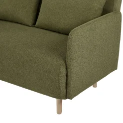 Best Drawer BELUSHI Canapé convertible 2 places en tissu pieds bois clair