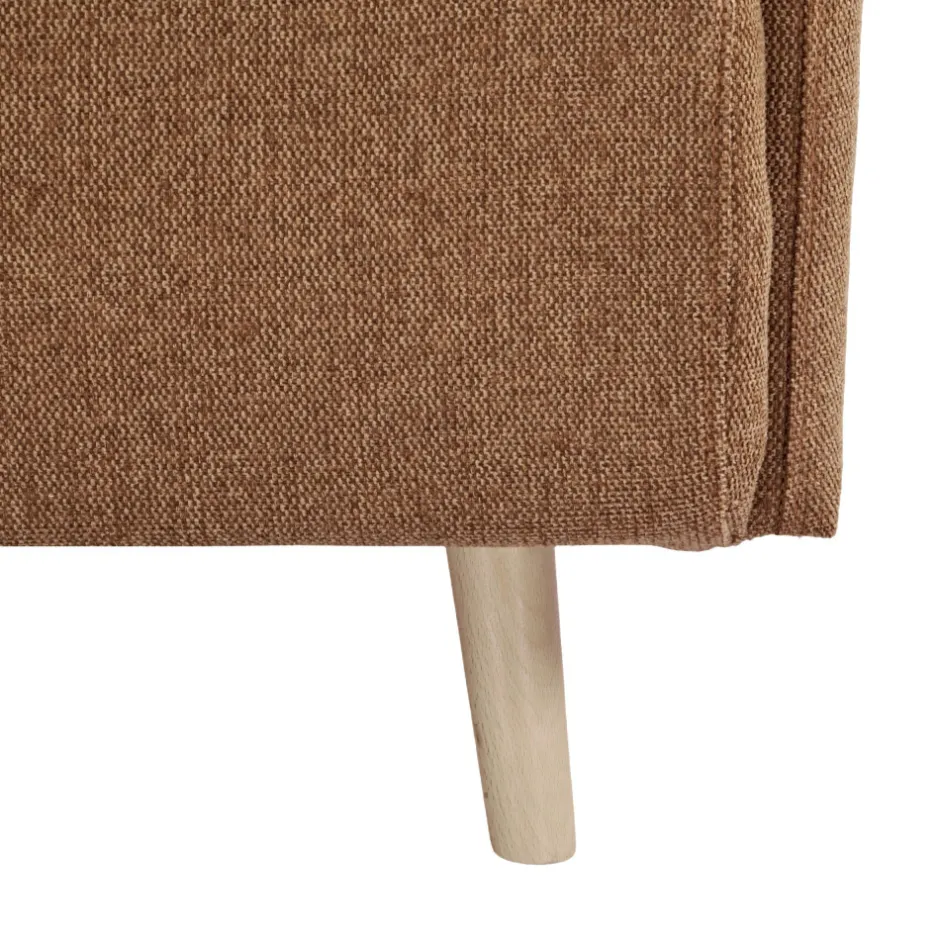 Best Drawer BELUSHI Canapé convertible 2 places en tissu pieds bois clair
