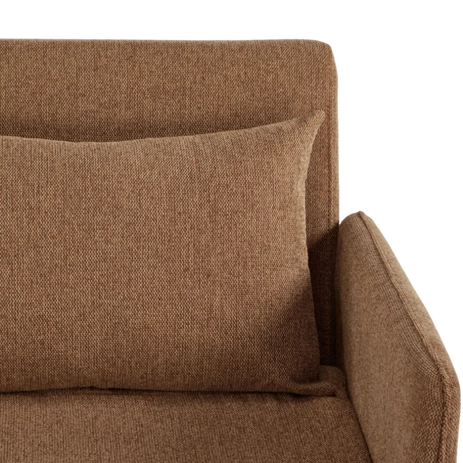 Best Drawer BELUSHI Canapé convertible 2 places en tissu pieds bois clair
