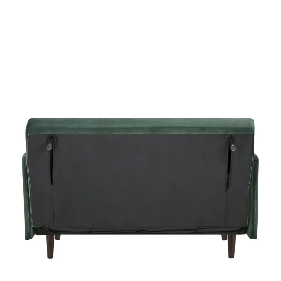 Outlet Drawer BELUSHI Canapé convertible 2 places en velours pieds bois foncé