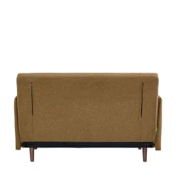 Best Drawer BELUSHI Canapé convertible 2 places en tissu pieds bois foncé
