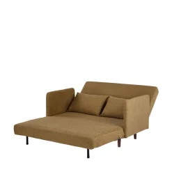 Best Drawer BELUSHI Canapé convertible 2 places en tissu pieds bois foncé