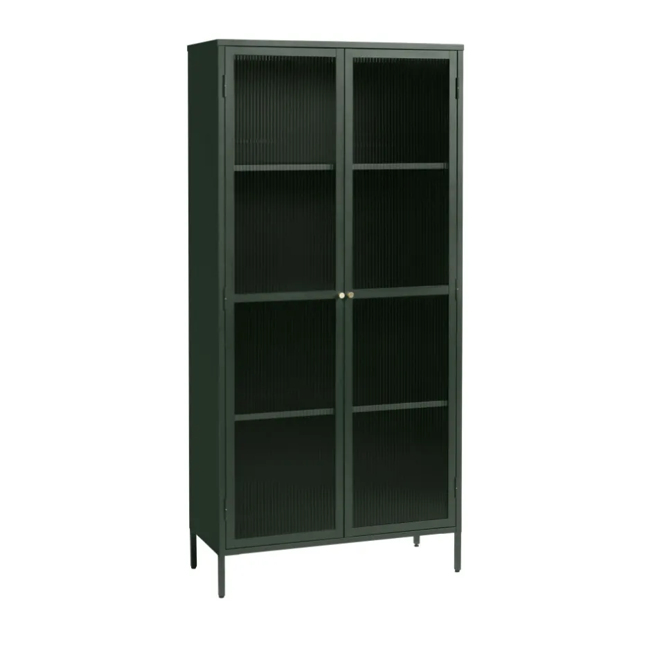 Sale No name BJORN Vaisselier 2 portes en verre stié et métal H190cm