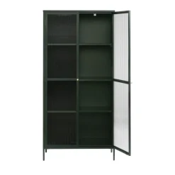 Sale No name BJORN Vaisselier 2 portes en verre stié et métal H190cm