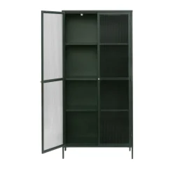Sale No name BJORN Vaisselier 2 portes en verre stié et métal H190cm
