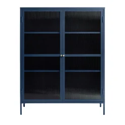 Outlet No name BJORN Vaisselier 2 portes en verre strié et métal H140cm