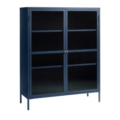 Outlet No name BJORN Vaisselier 2 portes en verre strié et métal H140cm