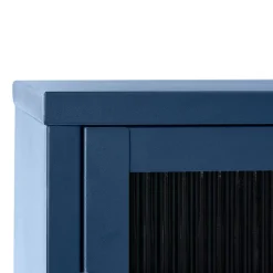 Outlet No name BJORN Vaisselier 2 portes en verre strié et métal H140cm