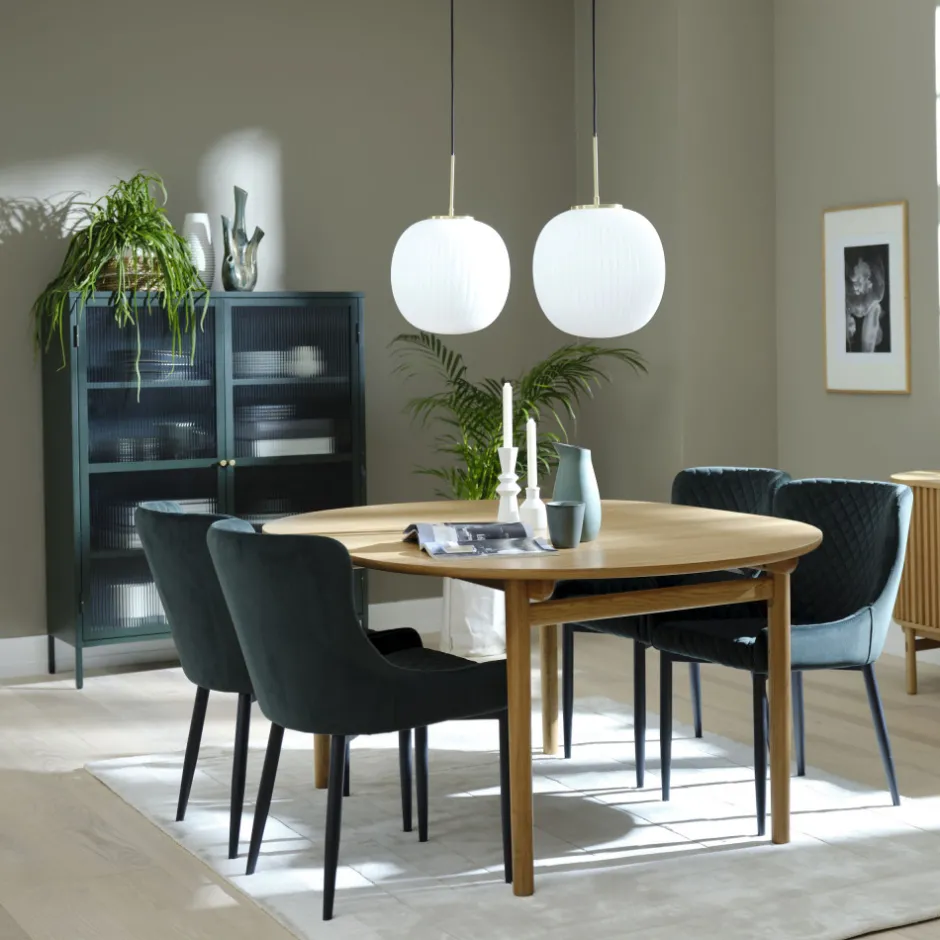 Outlet No name BJORN Vaisselier 2 portes en verre strié et métal H140cm