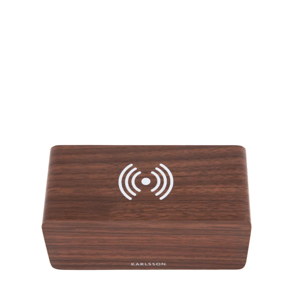 Hot Karlsson BLOCK Réveil en bois avec chargeur téléphone