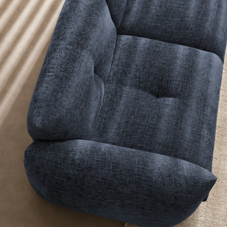 Discount Drawer BOCCA Canapé droit 3 places en tissu à dossier capitonné