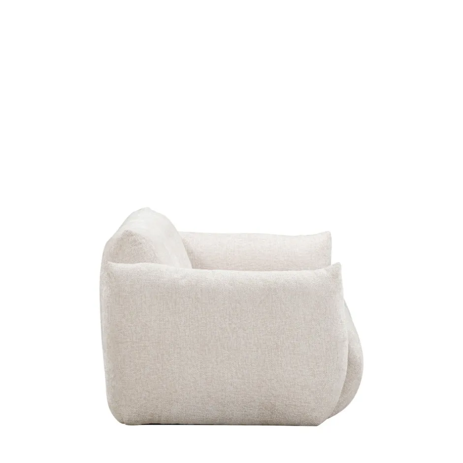 Discount Drawer BOCCA Canapé droit 3 places en tissu à dossier capitonné