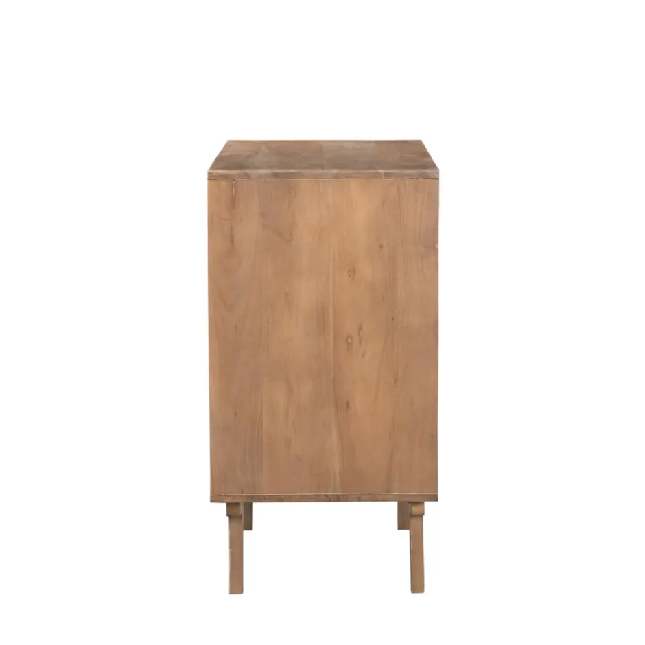 Outlet Drawer BOGOR Commode 3 tiroirs en bois massif L80cm