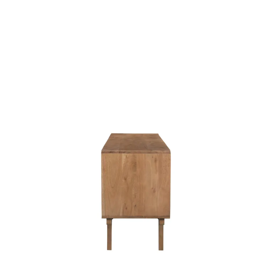 Clearance Drawer BOGOR Meuble tv 4 portes en bois massif L150cm