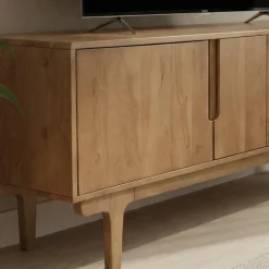 Clearance Drawer BOGOR Meuble tv 4 portes en bois massif L150cm