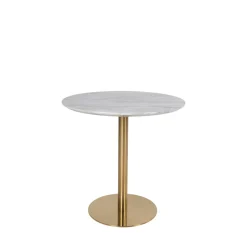 Best House Nordic BOLZANO Table à manger 2 personnes ronde effet marbre