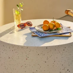 Outlet House Nordic BONNIE Table basse ronde en effet terrazzo ø70cm