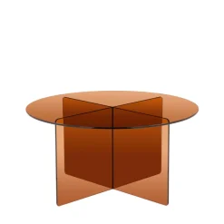 Clearance Drawer BOSTON Table basse ronde en verre ø80cm