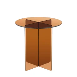 Outlet Drawer BOSTON Table d'appoint ronde en verre ø45cm