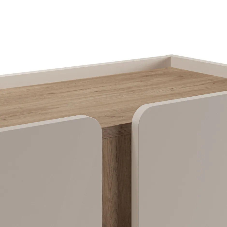 Outlet Drawer BOXY Buffet 2 portes en bois et métal H120cm