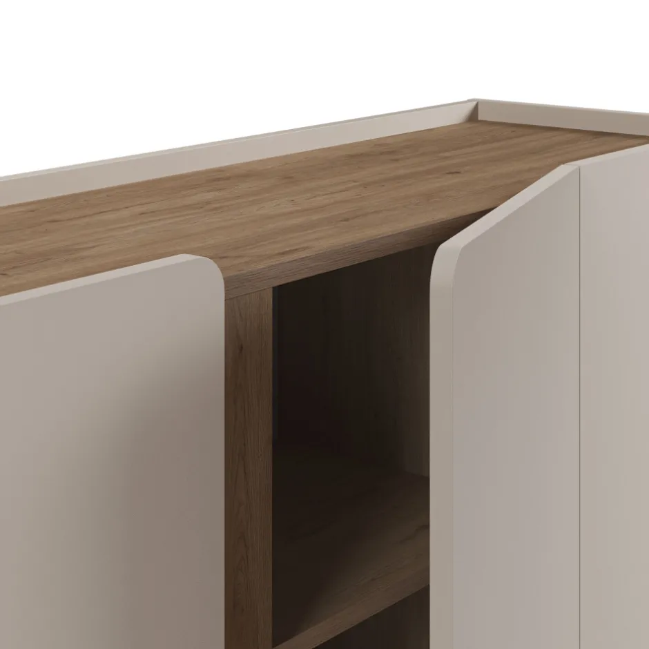 Online Drawer BOXY Buffet 4 portes en bois et métal L180cm