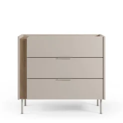 Discount Drawer BOXY Commode 3 tiroirs en bois et métal