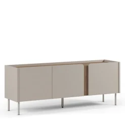 Online Drawer BOXY Meuble TV 3 portes en bois et métal L140cm