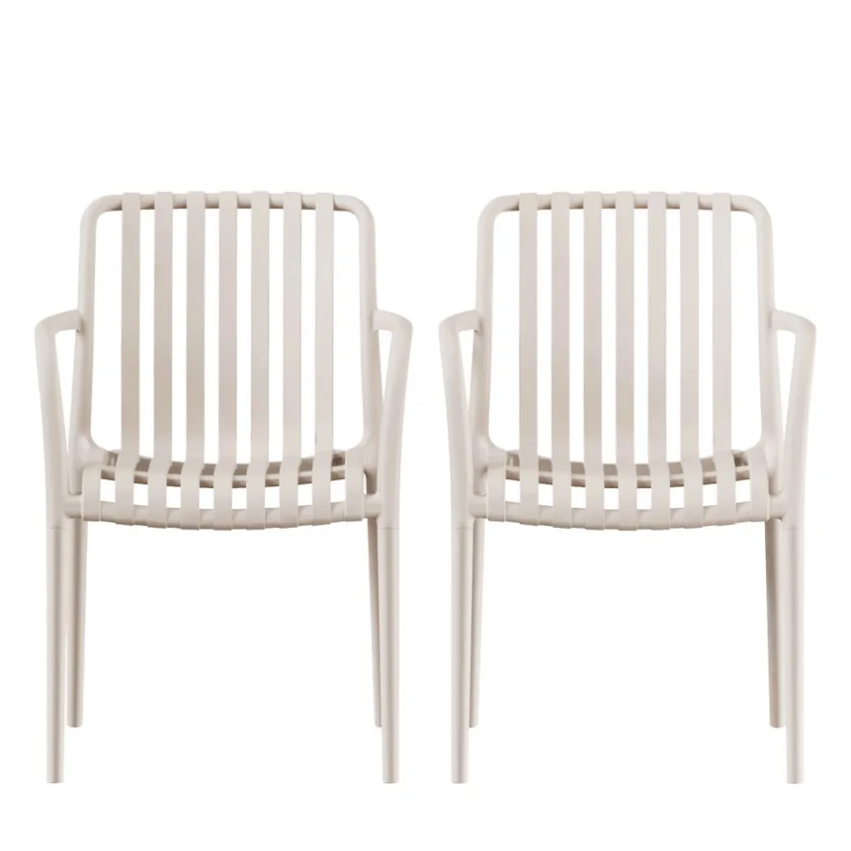 New Drawer BRANO Lot de 2 fauteuils de jardin en résine