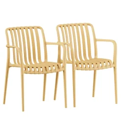 New Drawer BRANO Lot de 2 fauteuils de jardin en résine